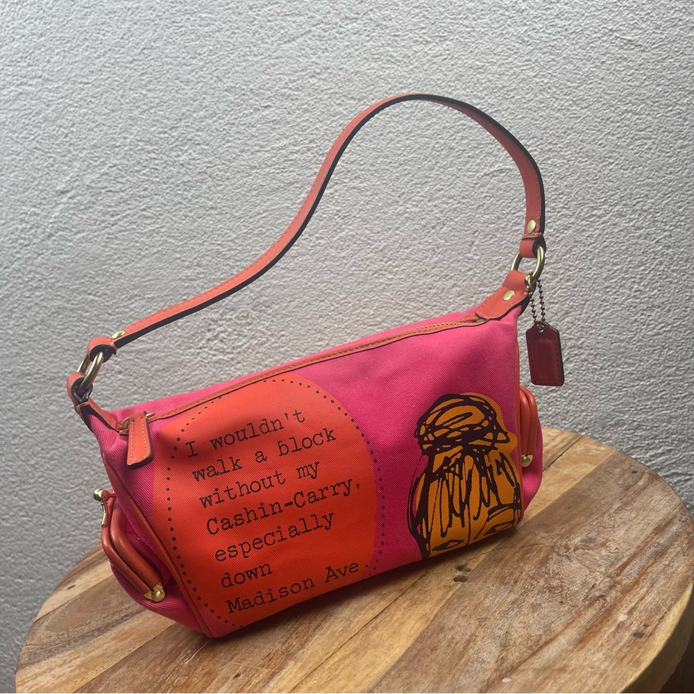 Coach l Retro Novelty Cashin-Carry Madison Avenue Kiss Clasp Pocket Mini Handbag